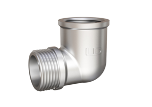 Угол 90 гр DN15 (1/2") ВР/НР латунь никель