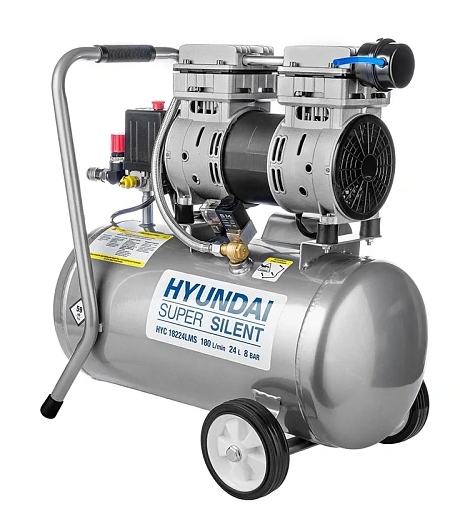 Компрессор безмасляный HYUNDAI НYC 18224LMS поршневой, бесшумный. купить с доставкой по РФ