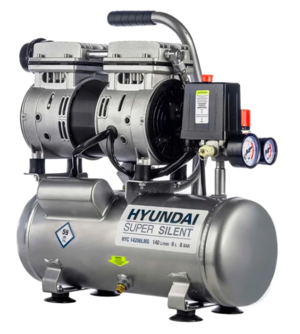 Компрессор безмасляный HYUNDAI НYC 14206LMS поршневой, бесшумный.