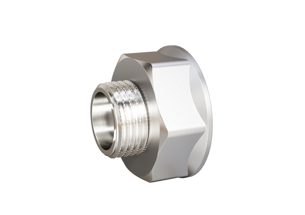 Переход LD Pride DN 50х40 (2"ВР х 1 1/2"НР) латунь никель с биркой купить с доставкой по РФ