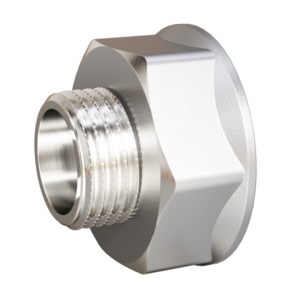 Переход LD Pride DN 50х40 (2"ВР х 1 1/2"НР) латунь никель