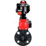 Затвор дисковый поворотный DN.ru WBV4242E-2W-Fb-ISO Дн50 Ру10 межфланцевый, корпус - НПВХ, диск - НПВХ, уплотнение - EPDM, с пневмоприводом PA-DA-052, пневмораспределителем 4M310-08 220В и БКВ APL-510N EX купить с доставкой по РФ