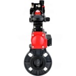 Затвор дисковый поворотный DN.ru WBV4242E-2W-Fb-ISO Дн65 Ру10 межфланцевый, корпус - НПВХ, диск - НПВХ, уплотнение - EPDM, с пневмоприводом PA-DA-052, пневмораспределителем 4M310-08 220В, БКВ APL-210N и БПВ AFC2000 купить с доставкой по РФ