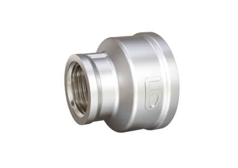 Муфта переходная LD Pride DN 50х40 (2"ВР х 1 1/2"ВР) латунь никель с биркой купить с доставкой по РФ