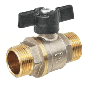 Кран шаровой Баз 11Б27п1 Dn25 Pn40 нр/нр бабочка никель, серия Standart