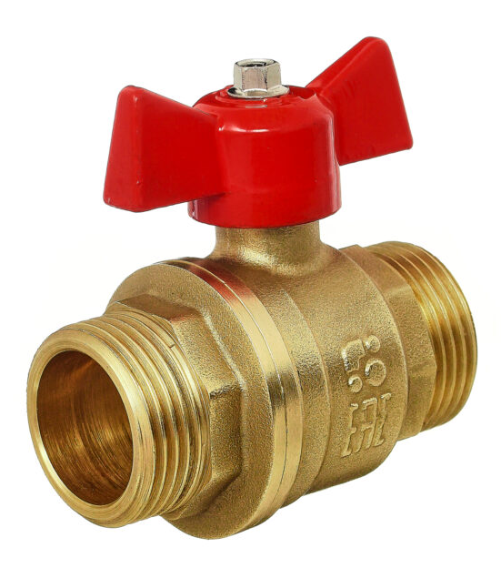 Кран шаровой Баз 11Б27п1 Dn25 Pn40 нр/нр бабочка, серия Standart купить с доставкой по РФ