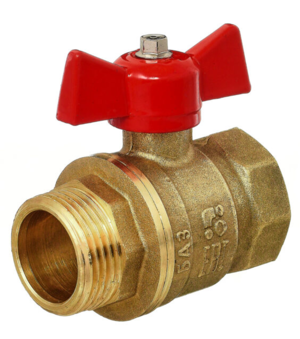 Кран шаровой Баз 11Б27п1 Dn20 Pn40 вр/нр бабочка, серия Standart