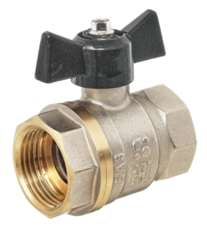 Кран шаровой Баз 11Б27п1 Dn25 Pn40 вр/вр бабочка никель, серия Standart