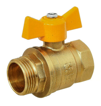 Кран шаровой Баз 11Б27п Dn25 Pn40 газ вр/нр бабочка, серия Standart купить с доставкой по РФ