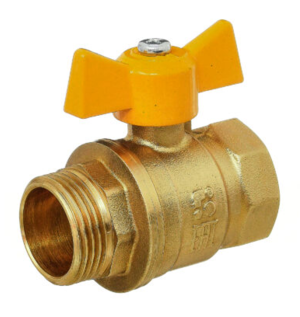 Кран шаровой Баз 11Б27п Dn15 Pn40 газ вр/нр бабочка, серия Standart