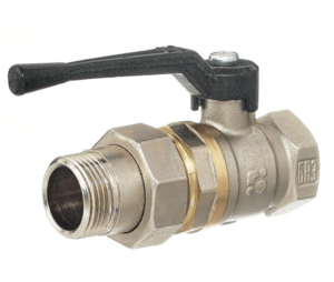 Кран шаровой Баз 11Б27п Dn25 Pn40 «американка» рычаг никель, серия Standart