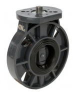 Затвор дисковый поворотный DN.ru WBV4242E-2W-Fb-ISO Дн125 Ру10 межфланцевый, корпус - UPVC (НПВХ), диск - UPVC (НПВХ), уплотнение - EPDM, с ISO-фланцем и голым штоком квадратным, F07, квадрат 14, 38Нм купить с доставкой по РФ