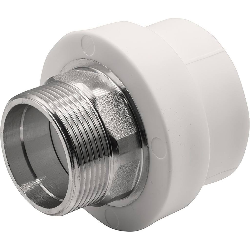 Муфта THERMOLIGHT комбинированная PP-R НР 50х1 1/2" под ключ белый (3/33) купить с доставкой по РФ