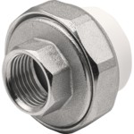 Муфта THERMOLIGHT комбинированная разъемная PP-R ВР 32х3/4" белый (5/100) купить с доставкой по РФ