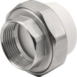 Муфта THERMOLIGHT комбинированная разъемная PP-R ВР 40х1 1/4" белый (5/60) купить с доставкой по РФ