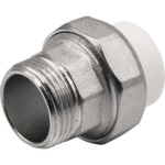 Муфта THERMOLIGHT комбинированная разъемная PP-R НР 20х3/4" белый (10/250) купить с доставкой по РФ