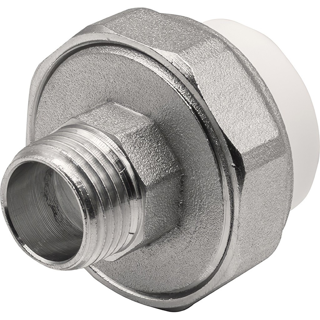 Муфта THERMOLIGHT комбинированная разъемная PP-R НР 25х1/2" белый (10/170) купить с доставкой по РФ