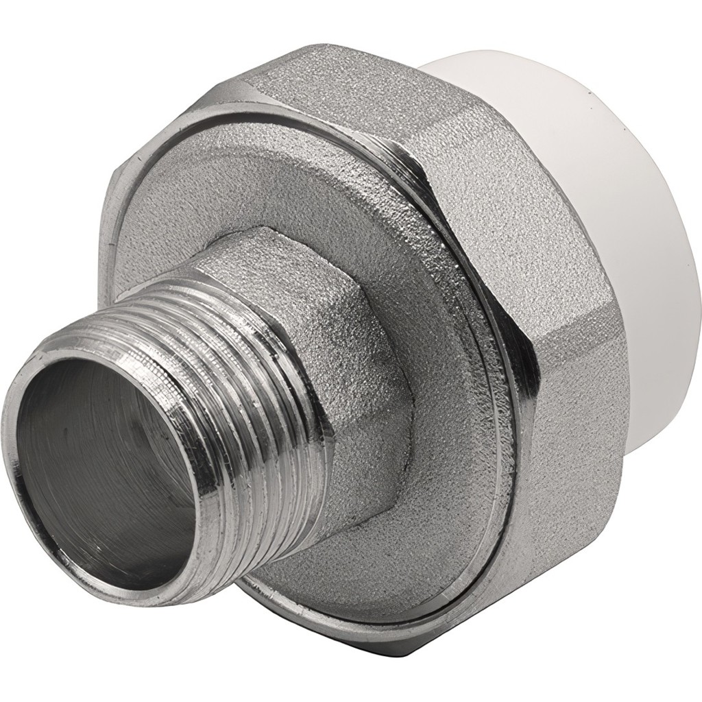 Муфта THERMOLIGHT комбинированная разъемная PP-R НР 32х3/4" белый (5/120) купить с доставкой по РФ