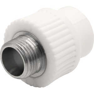 Муфта THERMOLIGHT комбинированная PP-R НР 20х1/2" белый (25/225)
