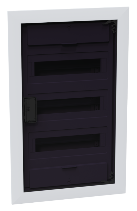 Щит распределительный встраиваемый с пласт. черной прозрач. дверцей на 36 модулей, КЭАЗ OptiBox Pro 36-VKR-IP40 купить с доставкой по РФ