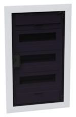 Щит распределительный встраиваемый с пласт. черной прозрач. дверцей на 36 модулей, КЭАЗ OptiBox Pro 36-VKR-IP40 купить с доставкой по РФ