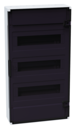 Щит распределительный навесной с пласт. черной прозрач. дверцей на 36 модулей, КЭАЗ OptiBox Pro 36-NKR-IP40 купить с доставкой по РФ