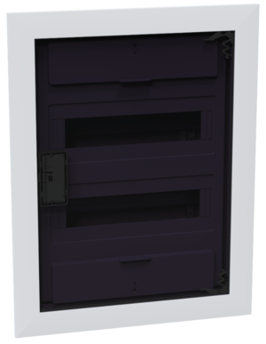 Щит распределительный встраиваемый с пласт. черной прозрачной дверцей на 24 модуля, КЭАЗ OptiBox Pro 24-VKR-IP40