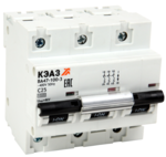 Выключатель автоматический трехполюсный КЭАЗ 50А B ВА47-100-3B50-УХЛ3 купить с доставкой по РФ