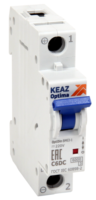 Выключатель автоматический однополюсный КЭАЗ 20А C 6кА DCBM63-1C20-DC-УХЛ3 купить с доставкой по РФ
