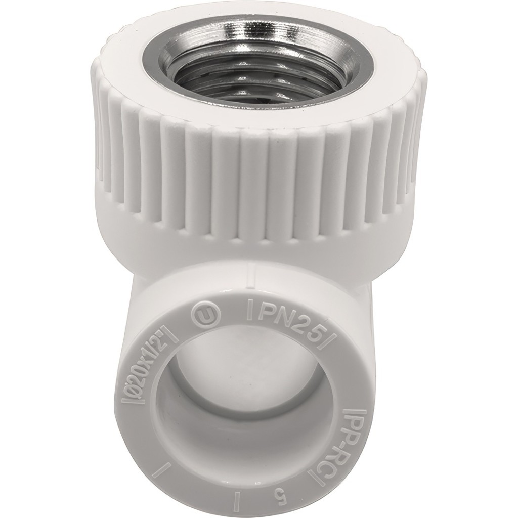 Тройник THERMOLIGHT комбинированный PP-R ВР 20х1/2х20 белый (15/150) купить с доставкой по РФ