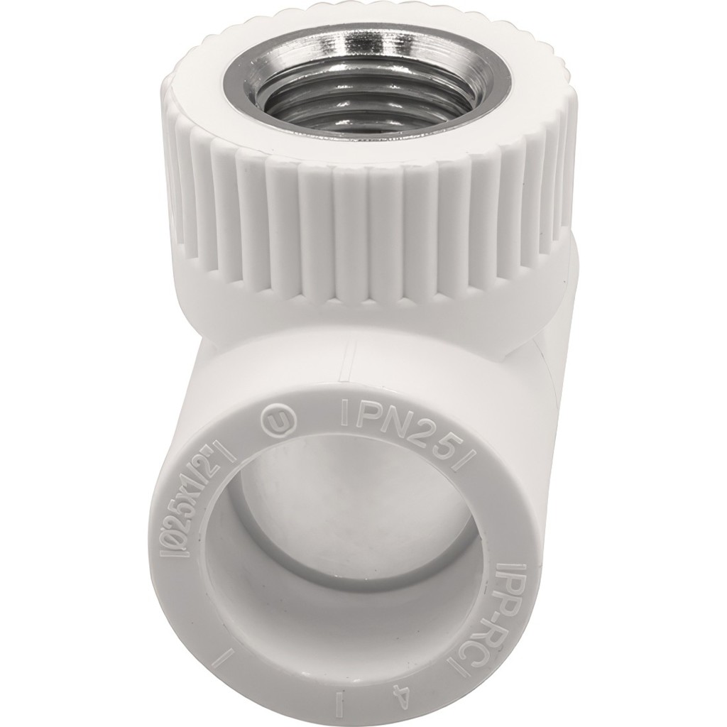 Тройник THERMOLIGHT комбинированный PP-R ВР 25х1/2х25 белый (10/100) купить с доставкой по РФ