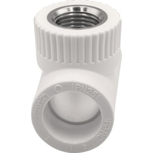 Тройник THERMOLIGHT комбинированный PP-R ВР 32х1х32 белый (10/60)