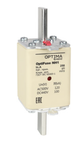 Вставка плавкая КЭАЗ OptiFuse NH1-250-gG-УХЛ3