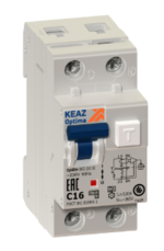 Выключатель автоматический дифференциального тока АВДТ с защитой от сверхтоков КЭАЗ 2П 10А 10мА A OptiDin D63-21C10-A-УХЛ4 купить с доставкой по РФ