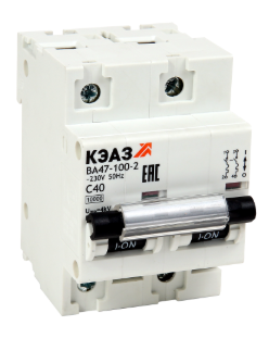 Выключатель автоматический модульный КЭАЗ ВА47-100-2C10-УХЛ3 (10кА)