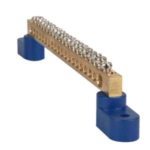 Система сборных шин Курский электроаппаратный завод (КЭАЗ) нулевая с двумя изоляторами OptiKit BB-T-N-S-6-6х9-синий