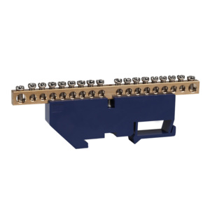 Система сборных шин Курский электроаппаратный завод (КЭАЗ) нулевая с изолятором OptiKit BB-D-N-DIN-18-6х9-синий (277846)