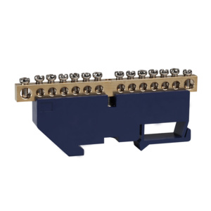 Система сборных шин Курский электроаппаратный завод (КЭАЗ) нулевая с изолятором OptiKit BB-D-N-DIN-14-6х9-синий