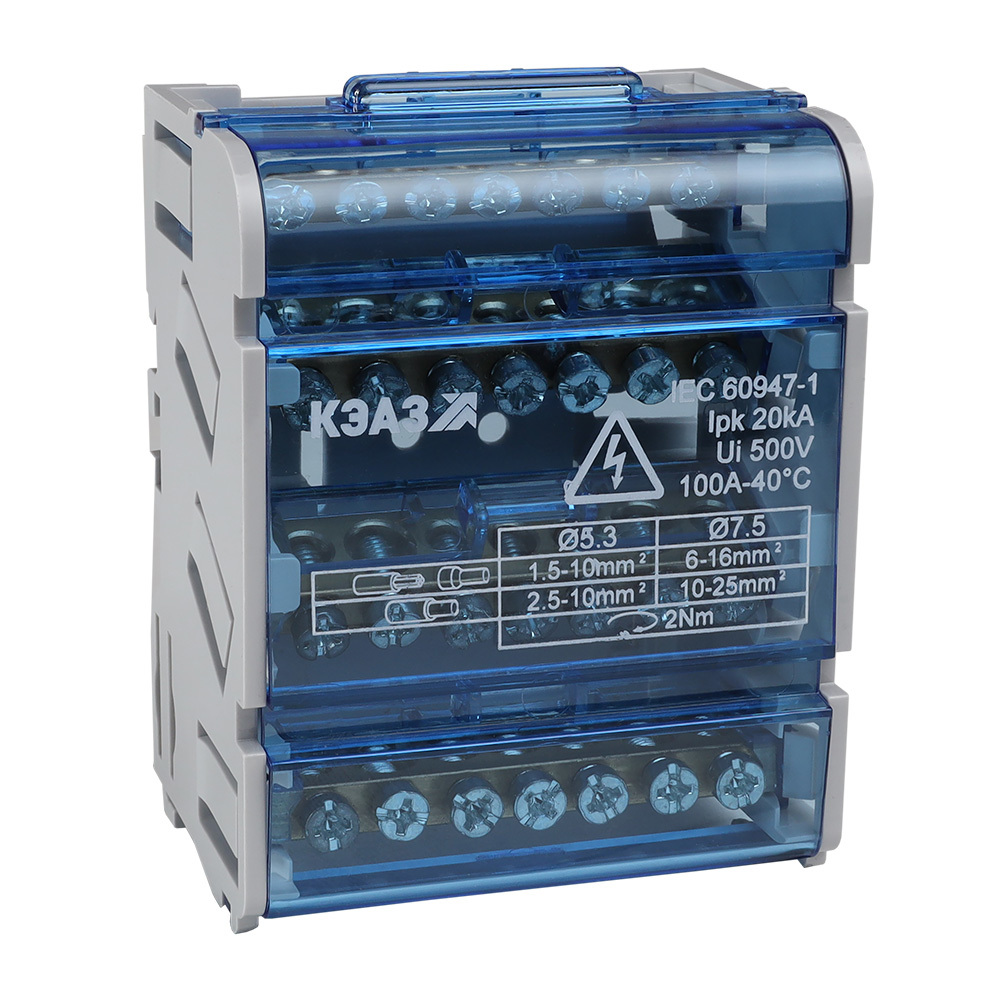 Система сборных шин Курский электроаппаратный завод (КЭАЗ) N нулевая на DIN-рейку в корпусе-4х7групп купить с доставкой по РФ