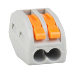 Клемма КЭАЗ строительно-монтажная OptiKit СМК 222-412 с рычагом 2 отверстия 0,2-2,5(4,0)мм2 купить с доставкой по РФ