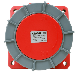 Розетка фланцевая наклонная КЭАЗ 445-125А-6h-380AC-3P+PE+N-IP67