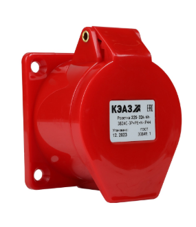 Розетка фланцевая КЭАЗ 325-32А 3P+PE+N 6h 380АС 325 IP44