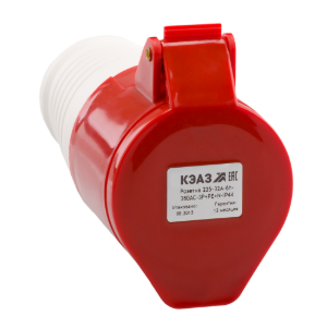 Розетка кабельная КЭАЗ 215-16А-6h-380AC-3P+PE+N-IP44