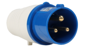 Вилка КЭАЗ 013-16А-6h-220AC-2P+PE-IP44