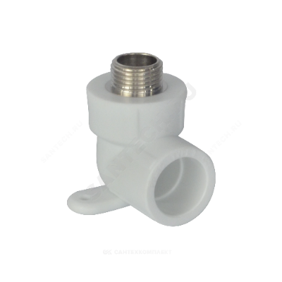 Угольник 90° 25-1/2", Valfex Standard, пайка-резьба, нар., PP-R, белый купить с доставкой по РФ