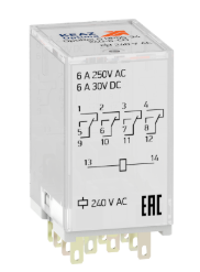 Реле промежуточное КЭАЗ OptiRel G RP55-34-220D-6-CO/TI