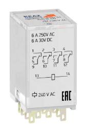 Реле промежуточное КЭАЗ OptiRel G RP55-34-24D-6-CO/TIL