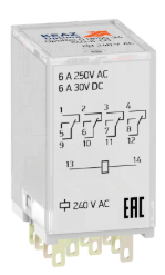 Реле промежуточное КЭАЗ OptiRel G RP55-34-24D-6-CO-G/LD