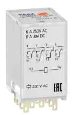 Реле промежуточное КЭАЗ OptiRel G RP55-34-24-6-CO-G/TI купить с доставкой по РФ