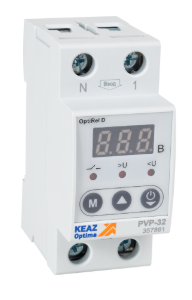 Реле напряжения КЭАЗ OptiRel D PVP-63 с ЖК-дисплеем 63 А купить с доставкой по РФ